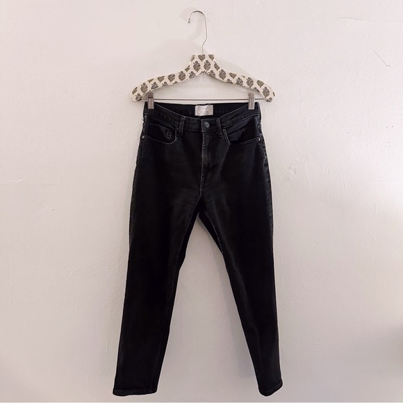 Everlane High Waist Straight Leg Jeans Black - Picture 2 of 5